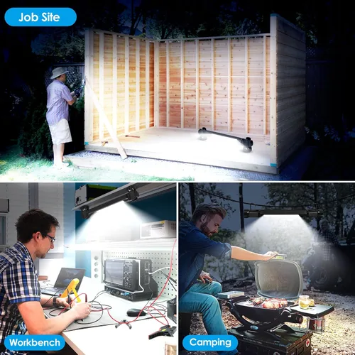 Miniatura 6 de Luz de trabajo, 2500 lm ultra brillante, luces LED de trabajo recargables de 5200 mAh, barra de luz de trabajo magnética debajo del capó