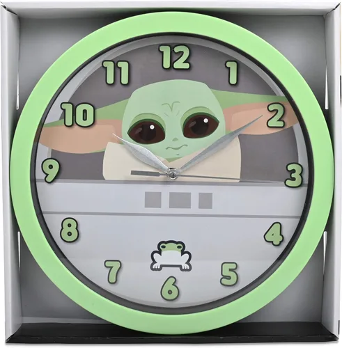 Miniatura 3 de Accutime Reloj de Star Wars – Reloj de pared para niños Mandalorian de Star Wars – Reloj de pared Baby Yoda para adultos y niños – Ideal