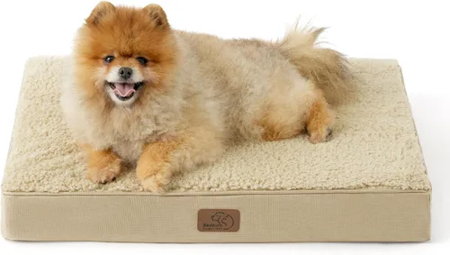 Miniatura 40 de Bedsure Camas para Perros Tamaño Grande - Cómodas Camas Planas para Mascotas con Funda Lavable Extraíble, Alfombrilla de Espuma Ortopédica