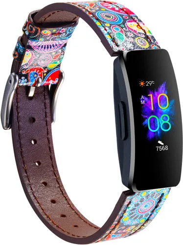 Miniatura 9 de Correas de cuero genuino compatibles con Fitbit Inspire 3/Inspire 2/Inspire HR/Inspire, correas deportivas suaves ajustables de repuesto