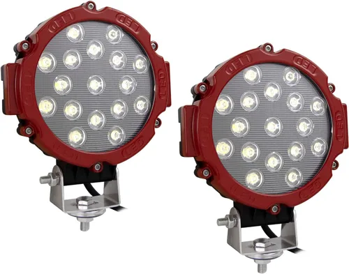 Miniatura 13 de Willpower 2 piezas 7 pulgadas 51 W negro punto haz redondo LED trabajo barra de luz DC 9-30 V para camión coche ATV SUV 4X4 Jeep camión lámpara