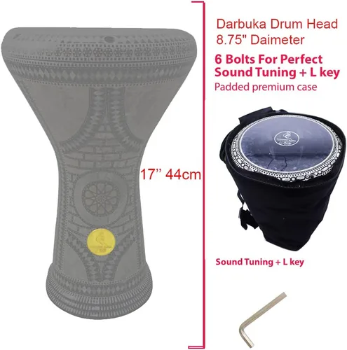 Miniatura 4 de Gawharet El Fan Classic - Percusión de tambor Darbuka de nácar de 17 pulgadas (Alma)