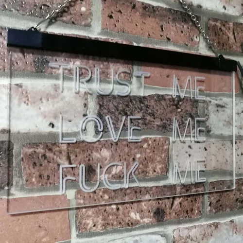 Miniatura 3 de ADVPRO Trust Me Love Me Fuck Me Décor Man Cave Nightclub Garage Letrero de neón LED de doble color, azul y rojo, 12 x 8.5 pulgadas, st6s32-i3081-br