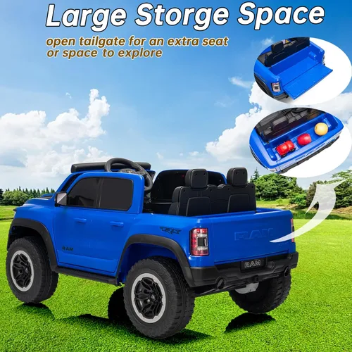 Miniatura 6 de FINITO Auto eléctrico de 24 V para niños, automóvil eléctrico 4WD, con control remoto, luces LED, reproductor de música y funcionalidad Bluetooth