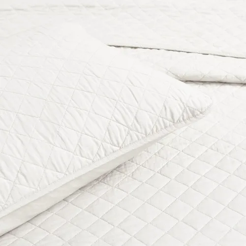Miniatura 4 de Lush Decor Ava - Juego de colcha de 3 piezas con diseño de diamantes, tamaño King, color blanco
