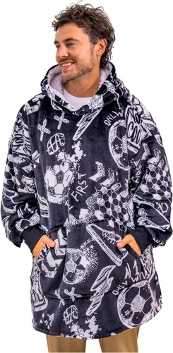 Miniatura 10 de Sudadera con manta deportiva para hombres y niños, manta portátil de gran tamaño para niños, adolescentes y adultos, sudadera con capucha