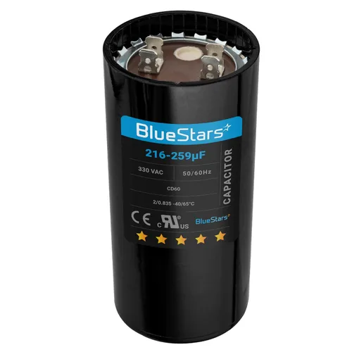 Miniatura 27 de [[Listado UL] BlueStars 108-130 uF MFD 110-125 VCA voltios ±20% 50/60 Hz CD60 Condensador de arranque redondo AC Pieza de repuesto eléctrico
