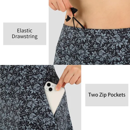 Miniatura 51 de ANIVIVO Faldas pantalón para mujer de 20 pulgadas de longitud a la rodilla, faldas deportivas de pickleball para tenis, golf y pickleball