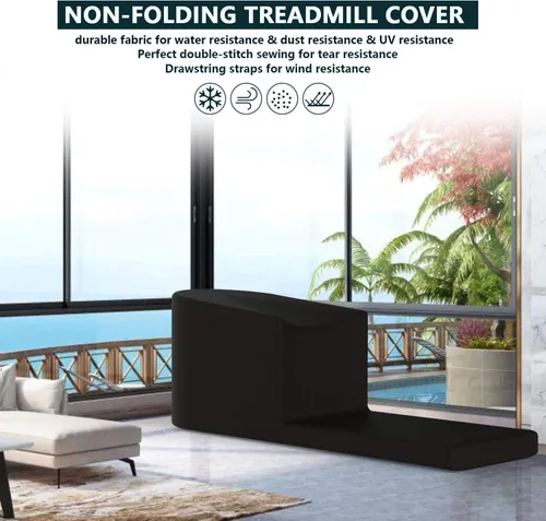 Miniatura 6 de Treadmill Cover for Non-Folding Home Treadmill with Zipper and Drawstring