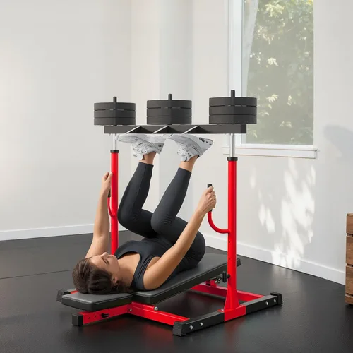 Miniatura 9 de Máquina de Prensa Vertical para Piernas Soozier, Capacidad de 660LBS, Máquina de Entrenamiento de Fuerza para Piernas con Posiciones Ajustables