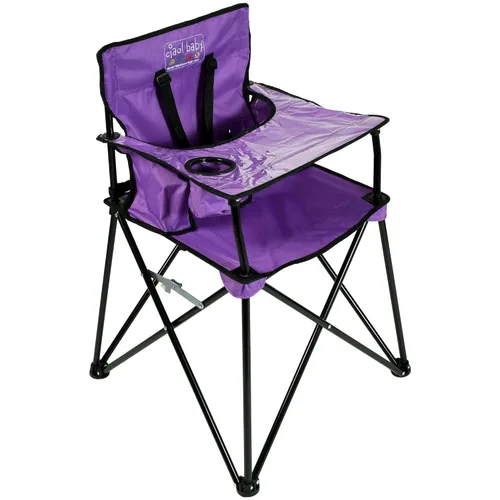 Miniatura 7 de ciao! Baby Silla alta portátil para bebés y niños pequeños, silla alta de viaje plegable compacta con bolsa de transporte para campamento al aire