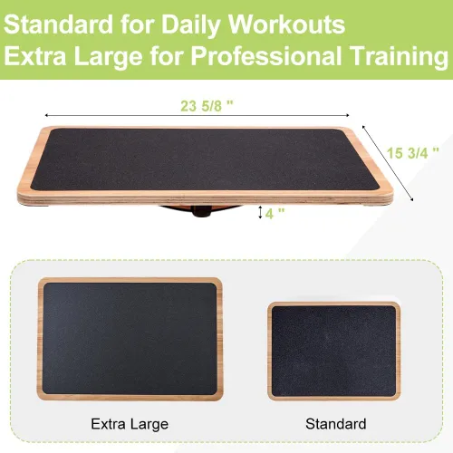 Miniatura 4 de StrongTek Tabla de Equilibrio de Madera Profesional, Tabla Basculante, Accesorio de Escritorio de Pie de Madera, Tabla de Equilibrio para Debajo