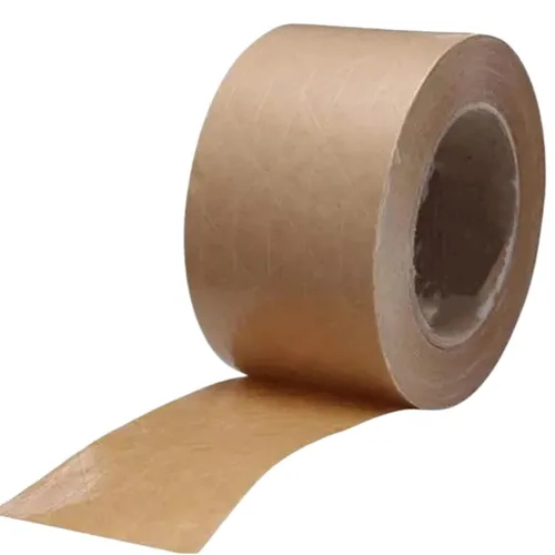 Miniatura 5 de Paquete de 2 cintas activadas por agua de 300 pies x ancho 2.4 pulgadas de ancho, cinta de papel kraft reforzada de fibra de vidrio reciclable Marrón