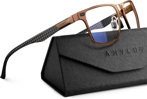 Miniatura 24 de ANYLUV Blue Light Glasses Men, Carbon Fiber Working Blue Light Blocking Glasses Relieve Eyestrain for Men Women