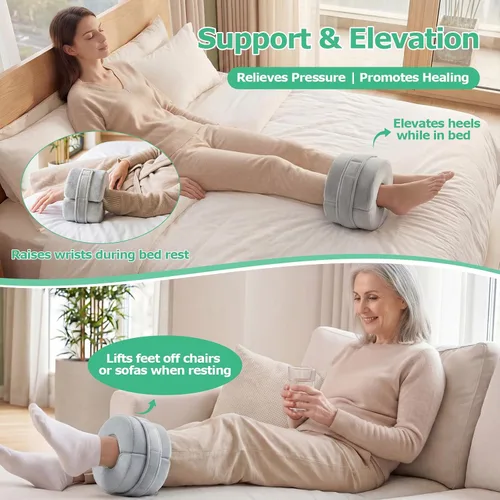 Miniatura 3 de Almohada de elevación de pies, almohada de tobillo para dormir con espuma de alta densidad, almohada de soporte para piernas para elevar los pies