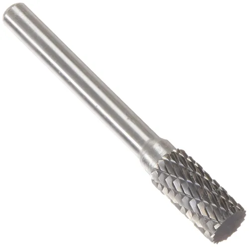 Miniatura 54 de Drill America SA-1 Rebaba de carburo/lima giratoria cilíndrica de doble corte para amoladora de troquel de 1/4" de diámetro x 5/8" de longitud