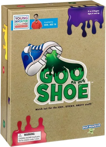 Goo on My Shoe - Juego de mesa familiar tonto y pegajoso - Hecho por niños para niños - para mayores de 4 años - 2-4 jugadores
