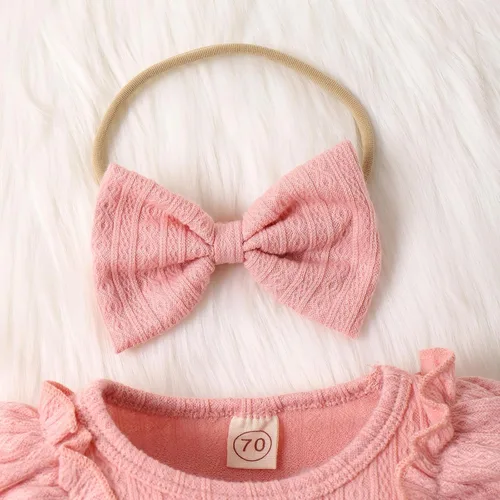 Miniatura 3 de Yccutest Mameluco de manga larga para bebé recién nacido, con volantes, para otoño e invierno