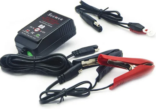 Miniatura 8 de Suuwer Cargador de batería inteligente de 1.25 A, cargador de goteo de 6 V 12 V Mantenedor automático con cable de 12 pies
