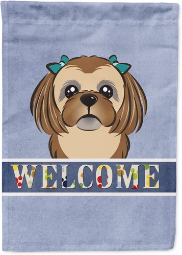 Miniatura 88 de Caroline's Treasures BB1405GF Bandera de jardín de bienvenida de bulldog inglés, Bandera de buzón azul, bandera decorativa para el patio, obra