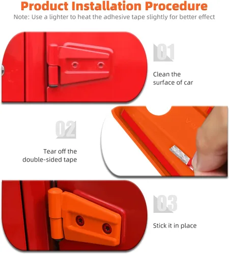 Miniatura 5 de CheroCar Cubiertas de bisagra de puerta para Jeep JK, protector para Jeep Wranlger Unlimited Rubicon Sahara accesorios deportivos 2007-2018 JK JKU 8