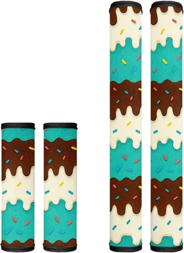 Miniatura 9 de Juego de 4 fundas protectoras de repuesto para manija de puerta de refrigerador con temática de té de la tarde para microondas, horno, refrigerador