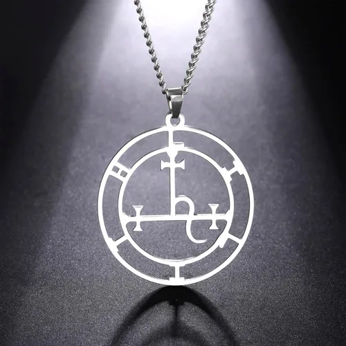 Miniatura 3 de EUEAVAN Sigil of Lilith Collar para mujeres y hombres Hécate gótico Lilith Diosa Sigil colgante Lucifer Signo mitología pagana joyería regalo