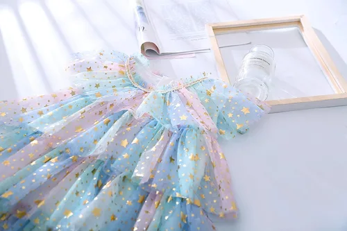 Miniatura 9 de Ropa para niñas de 7 a 16 niveles de tul para bebé, princesa, vestido sin mangas, vestido y falda para niñas