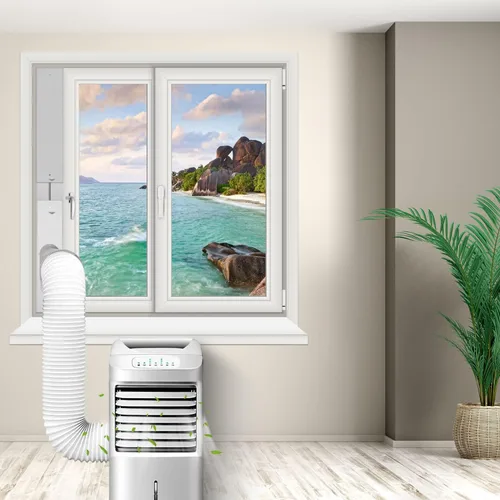 Miniatura 6 de Kit de ventilación de ventana de CA portátil con manguera de escape de 5.9 pulgadas, kit de sellado de ventana para aire acondicionado portátil, kit