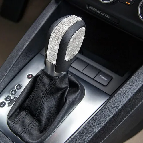 Miniatura 5 de TOMALL Bling - Funda para pomo de palanca de cambios compatible con VW Jetta Beetle Atlas Tiguan, accesorio brillante para palanca de cambios