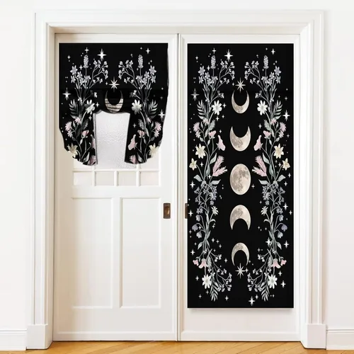 Miniatura 9 de Cortinas de puerta negras y rojas para ventanas de puerta, estampado de leopardo y cebra, cortinas de ventana para puerta de vidrio francesa