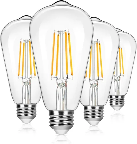 Miniatura 8 de Paquete de 12 bombillas LED Edison ST58 vintage de 7 W equivalentes a 60 W, 850 lúmenes, luz blanca diurna de 5000 K, bombillas de filamento LED