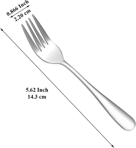 Miniatura 2 de Evanda Juego de Tenedores de Postre de 12 Piezas, Tenedor de Pastelería de Acero Inoxidable de 5.62", Tenedor de Aperitivos para Frutas, Pasteles