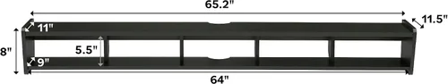 Miniatura 5 de Walker Edison Zee - Moderno soporte de TV minimalista flotante de 65 pulgadas de largo, para televisores de hasta 70 pulgadas, roble costero