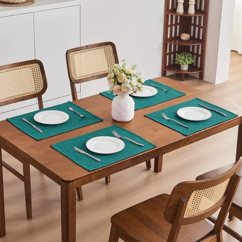 Miniatura 153 de Mantel para mesa rectangular de 55x71 pulgadas, de lino sintético, resistente a las arrugas e impermeable, color beige, para cocina, comedor