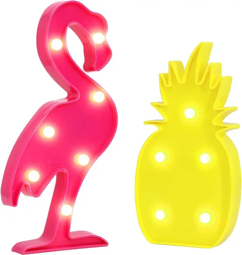 Miniatura 9 de AceList Tropical Luau Party Supplies Flamingos Palm Trees Sign Light para decoración de fiesta temática hawaiana cumpleaños dormitorio decoración