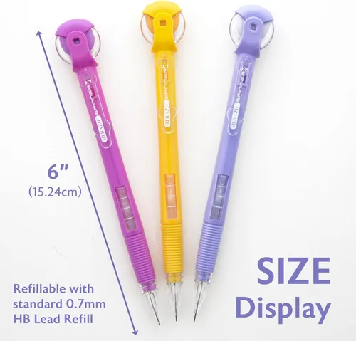 Miniatura 2 de BAZIC PRODUCTS Lápices mecánicos de 0.028 in, plomo HB, 3 unidades, para pruebas de oficina escolar