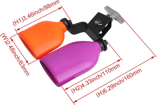 Miniatura 6 de Lovermusic Plástico 0.394 in Diámetro Percusión Musical Bloque de Tambor Conjunto de Tambor Kit de Instrumentos Musicales