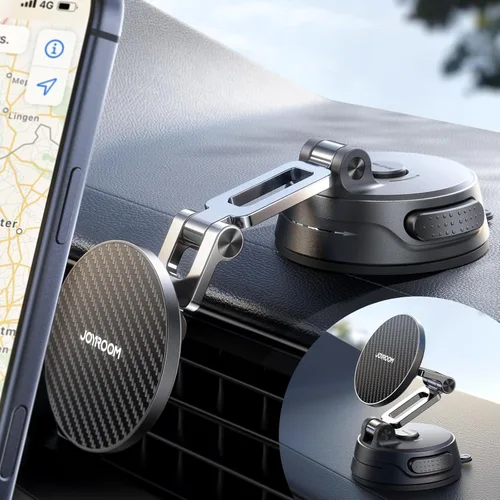 JOYROOM Soporte de auto para iPhone, [Triplegable] MagSafe - Soporte de automóvil MagSafe para iPhone, [succión profesional + base de gel] soporte