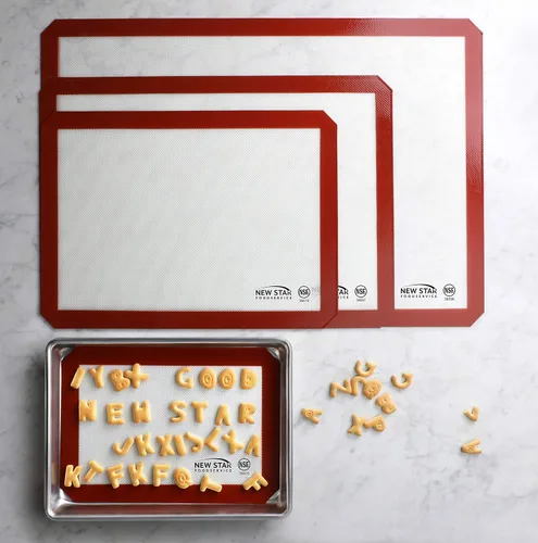 Miniatura 8 de New Star Foodservice 36596 Tapete de silicona de grado comercial para hornear antiadherente, forro para bandeja, 17 x 25 pulgadas (tamaño completo)
