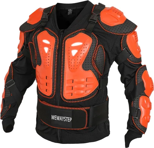 Miniatura 11 de Chaqueta protectora para motocicleta, armadura de cuerpo completo, protección para pecho y columna vertebral, equipo para bicicleta de tierra