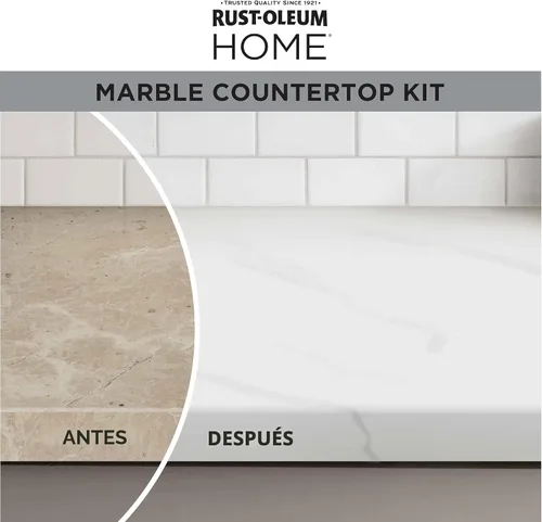 Miniatura 2 de Rust-Oleum 369548 - Kit de revestimiento para encimera de mármol para el hogar, 72 onzas líquidas, negro
