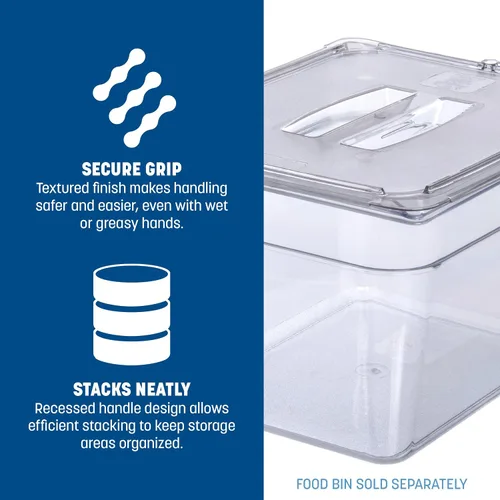 Miniatura 4 de Carlisle FoodService Products Storplus - Tapa para bandeja de alimentos de tamaño 1/2 para catering, bufés y restaurantes, policarbonato, 12.75 x