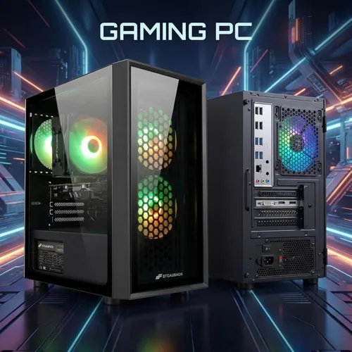 Miniatura 3 de STGAubron Computadora de escritorio para videojuegos, Intel i7 Xeon E5, Radeon RX 550 4G, 16 GB de RAM, SSD de 512 GB, WiFi 6, BT 5.0, ventilador