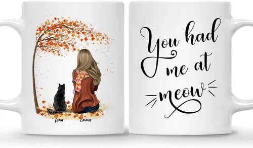 Miniatura 28 de Gossby Taza personalizada con texto en inglés "Being a Cat Mom", regalo personalizado para mujeres con diseño, nombre, raza de gato, cumpleaños, día