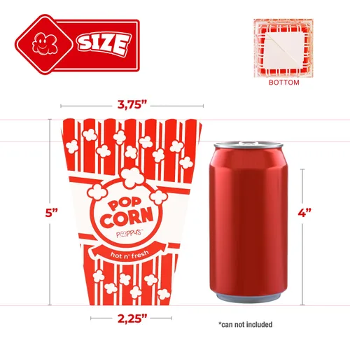 Miniatura 3 de Poppy's Cajas pequeñas para palomitas de maíz, paquete de 20 cubos de 30 onzas de grado de concesión, accesorios para máquinas de palomitas de maíz