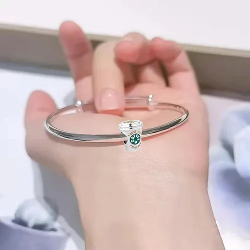 Miniatura 5 de Abalorio de taza de café para amantes del café, compatible con pulseras Pandora