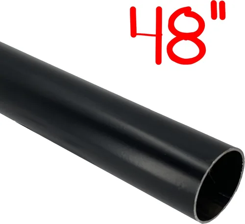 Miniatura 2 de Barra redonda resistente para armario de 48 pulgadas de diámetro, 1.22 pulgadas de diámetro, poste de ropa negro, 1 paquete