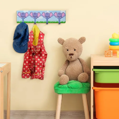 Miniatura 4 de EXCELLO GLOBAL PRODUCTS Ganchos para abrigos infantiles (elefante)