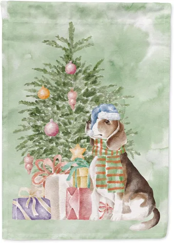 Miniatura 12 de Caroline's Treasures CK8213GF Bulldog Inglés #2 Regalos de Navidad y árbol de jardín Bandera de buzón Bandera decorativa para patio exterior, patio